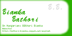 bianka bathori business card